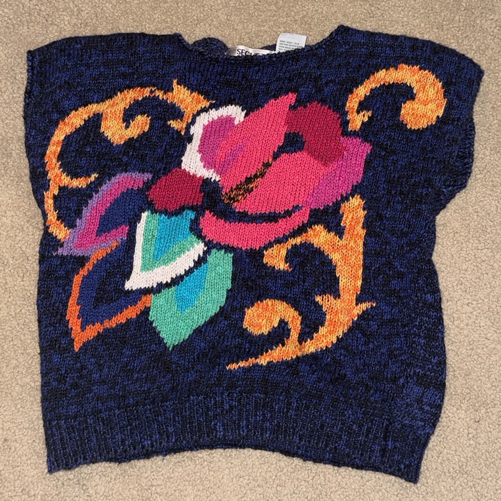 Vibrant Floral Knit Sweater